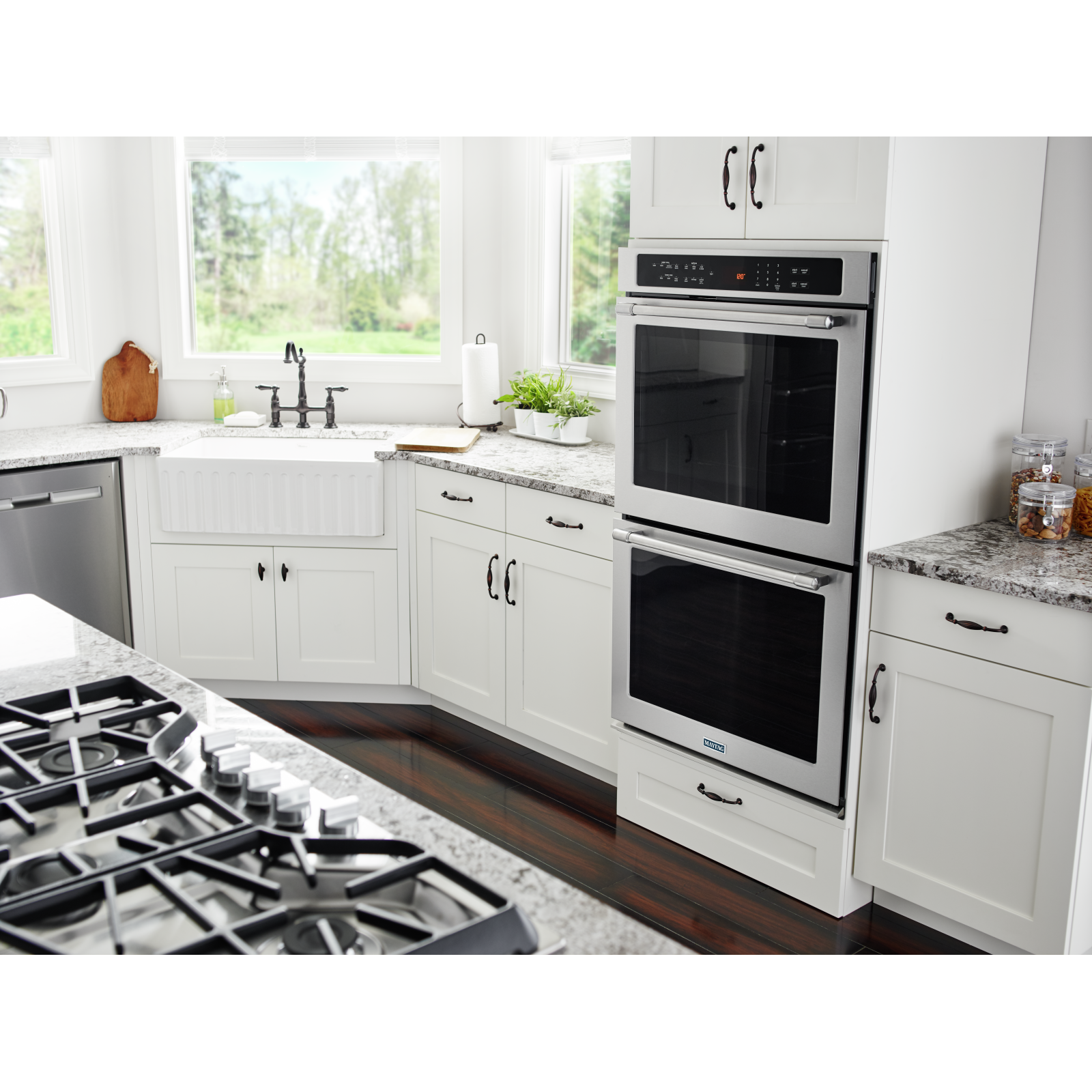 Maytag - 10 cu. ft Double Wall Oven in Stainless - MEW9630FZ