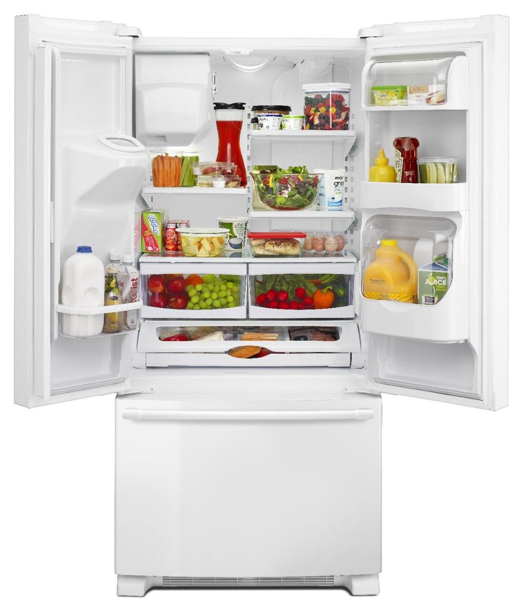 Maytag - 32.625 Inch 22 cu. ft French Door Refrigerator in White - MFI2269FRW