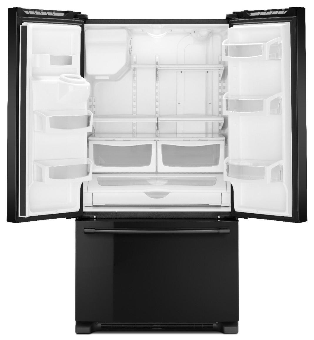 Maytag - 35.625 Inch 24.7 cu. ft French Door Refrigerator in Black - MFI2570FEB
