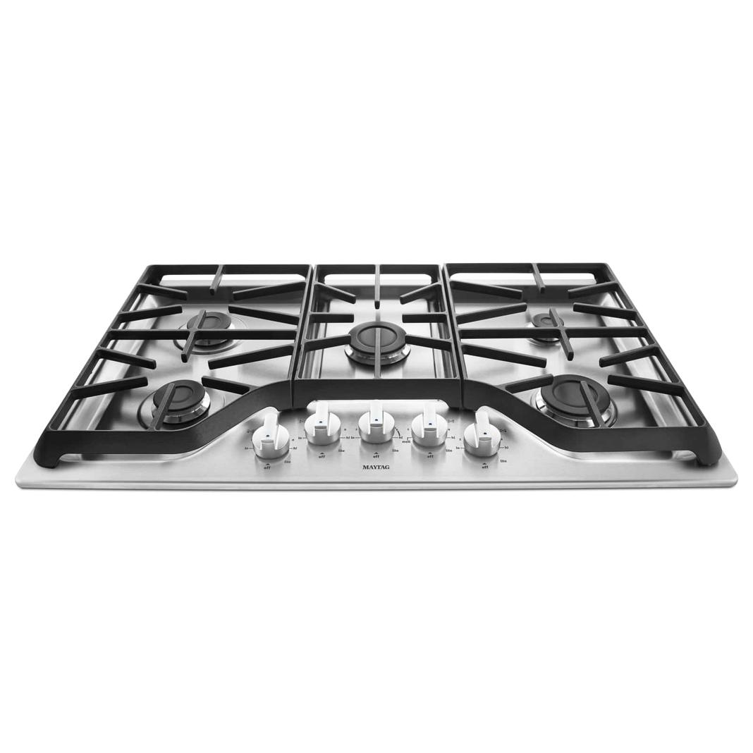Maytag - 36 inch wide Gas Cooktop in Stainless - MGC7536DS