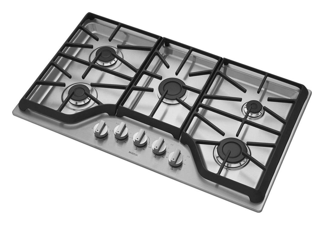 Maytag - 36 inch wide Gas Cooktop in Stainless - MGC7536DS