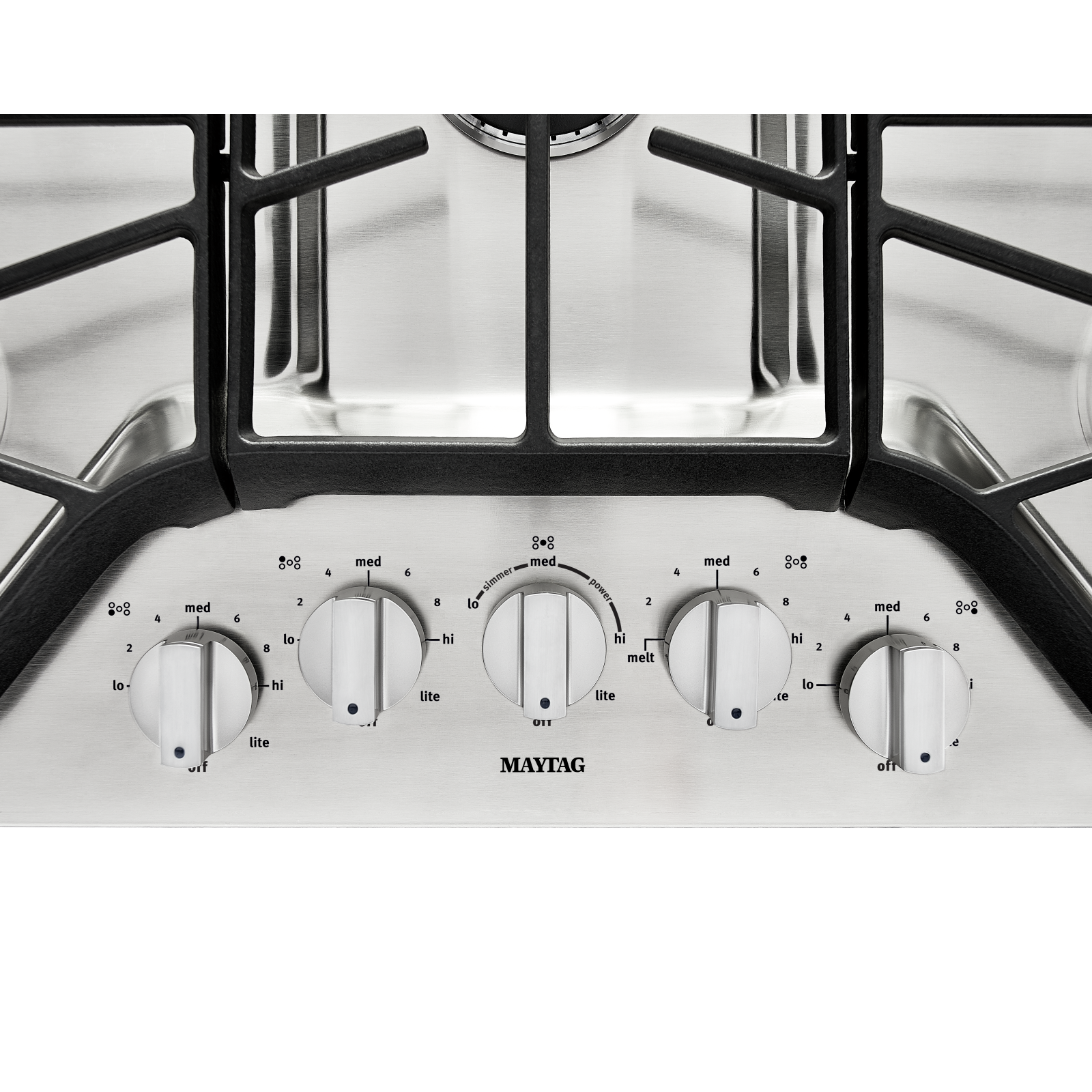 Maytag - 36 Inch Gas Cooktop in Stainless - MGC9536DS