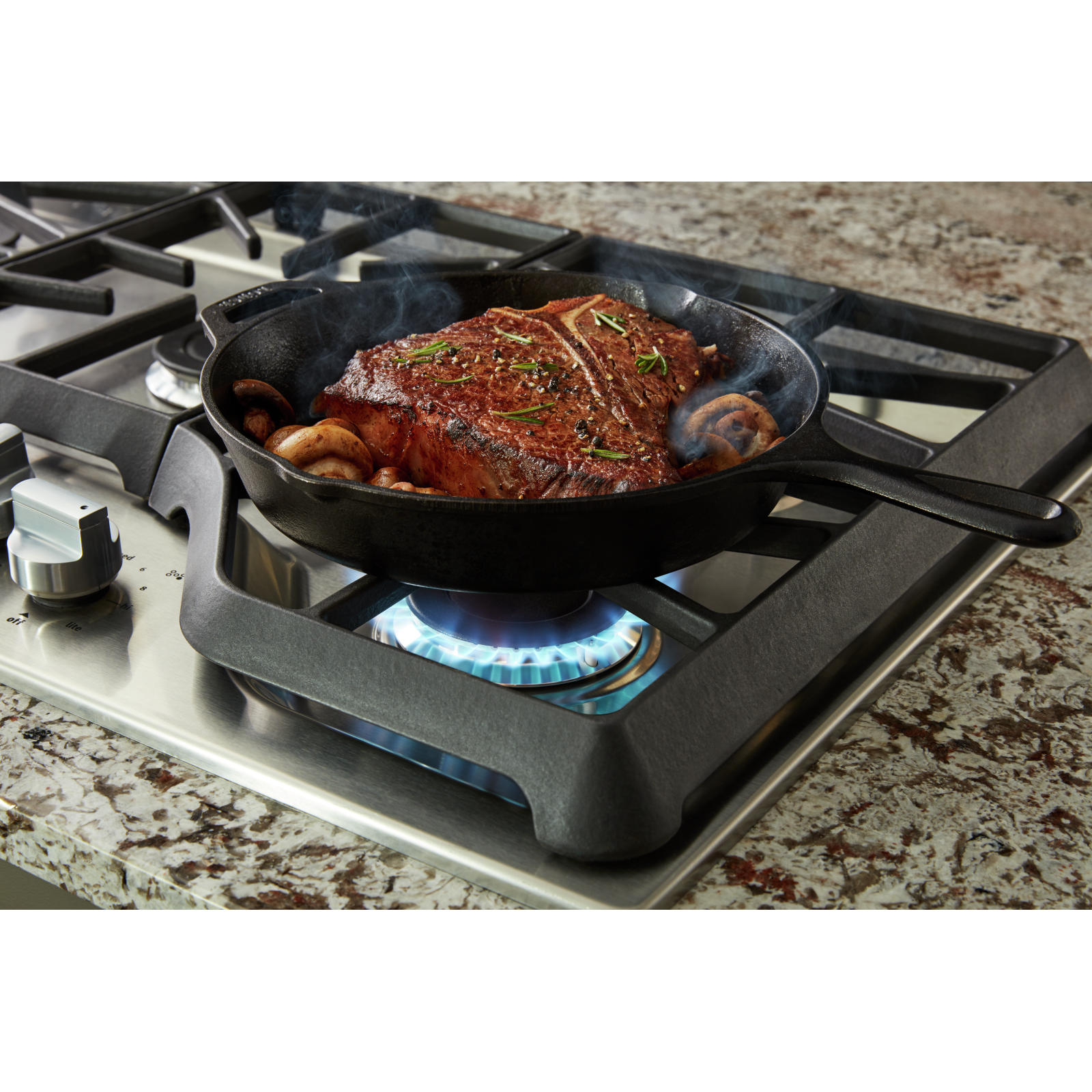 Maytag - 36 Inch Gas Cooktop in Stainless - MGC9536DS