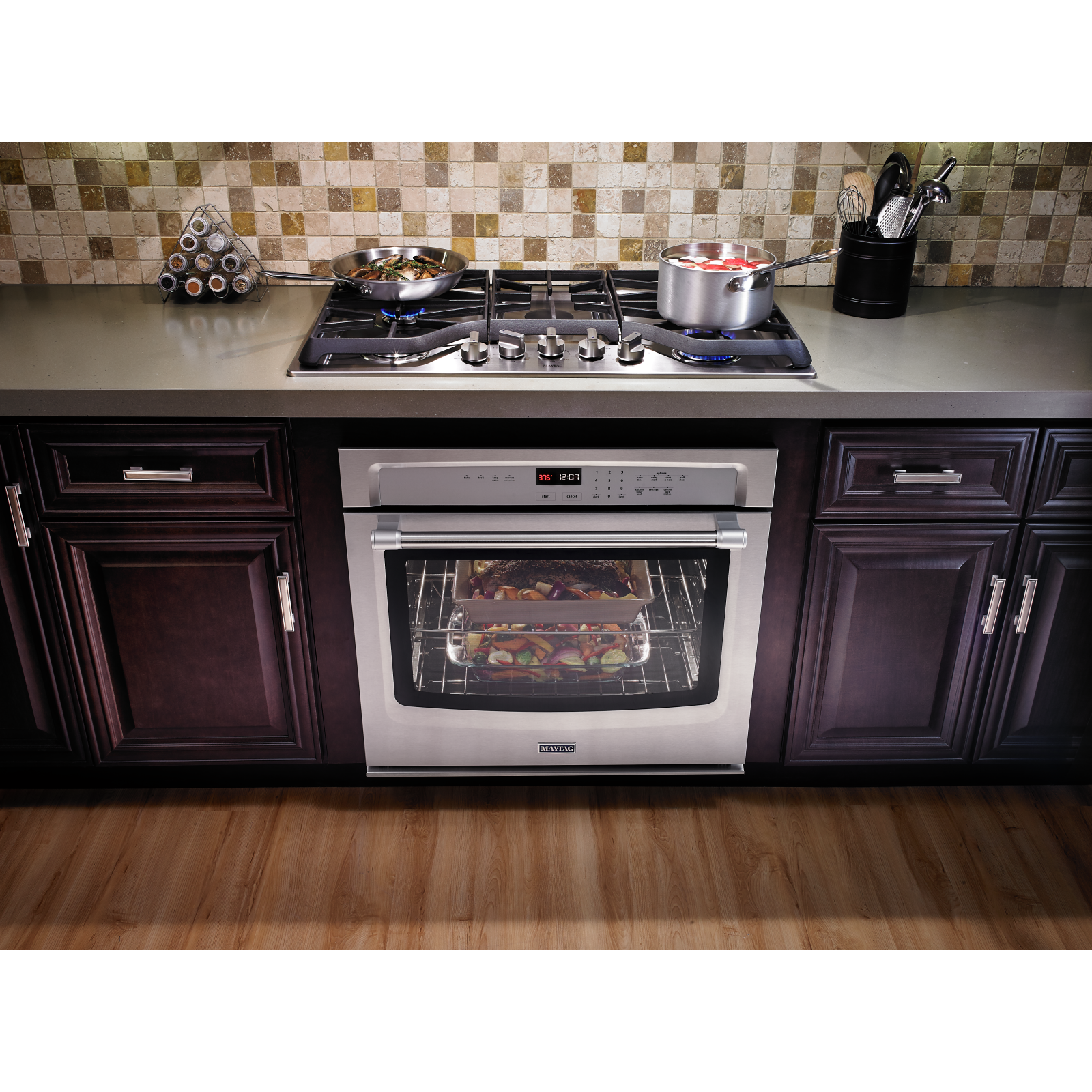 Maytag - 36 Inch Gas Cooktop in Stainless - MGC9536DS