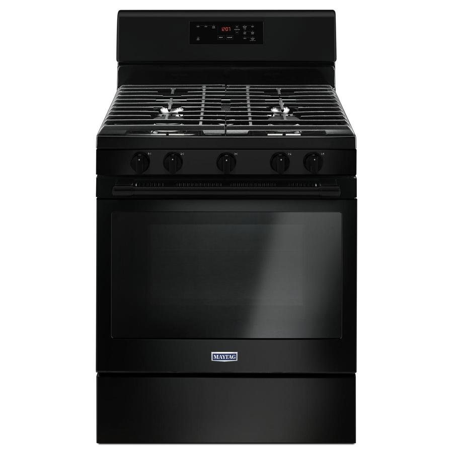 Maytag - 5 cu. ft Gas Range in Black - MGR6600FB