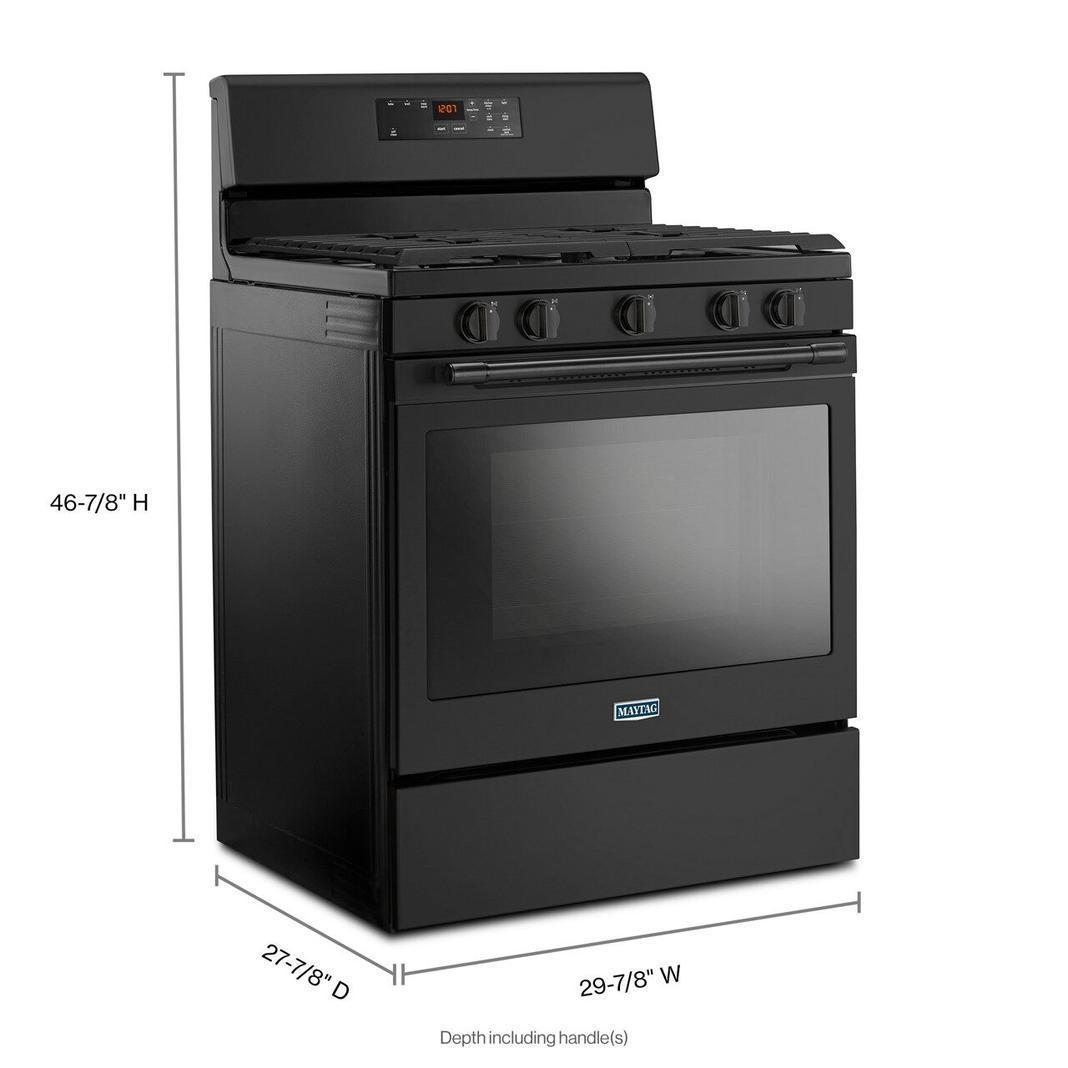 Maytag - 5 cu. ft Gas Range in Black - MGR6600FB