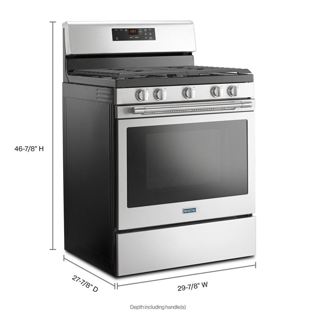 Maytag - 5 cu. ft Gas Range in Stainless - MGR6600FZ