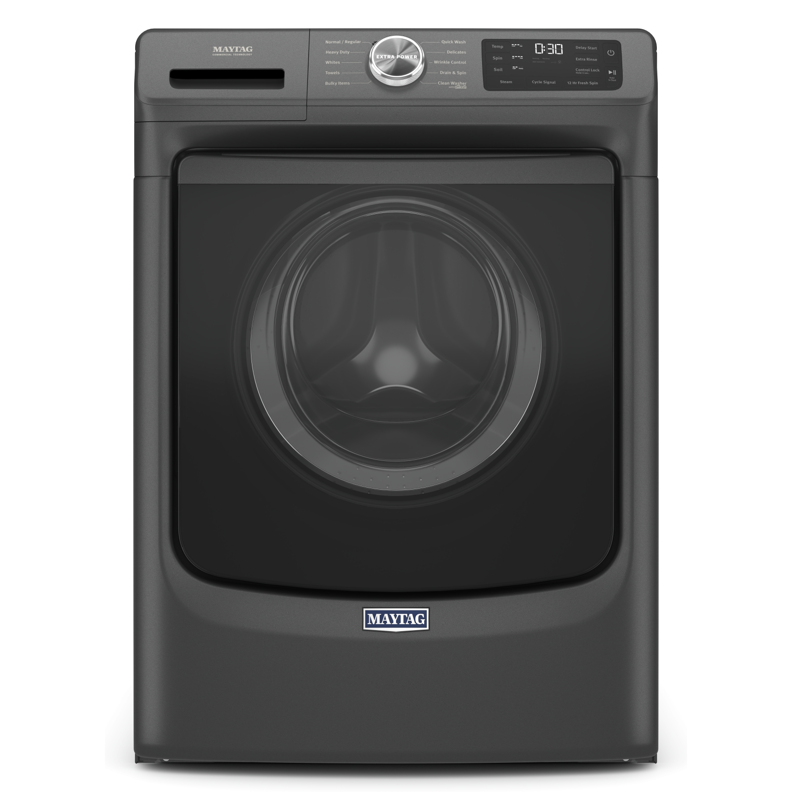 Maytag - 5.2 cu. Ft Front Load Washer in Black - MHW5630MBK