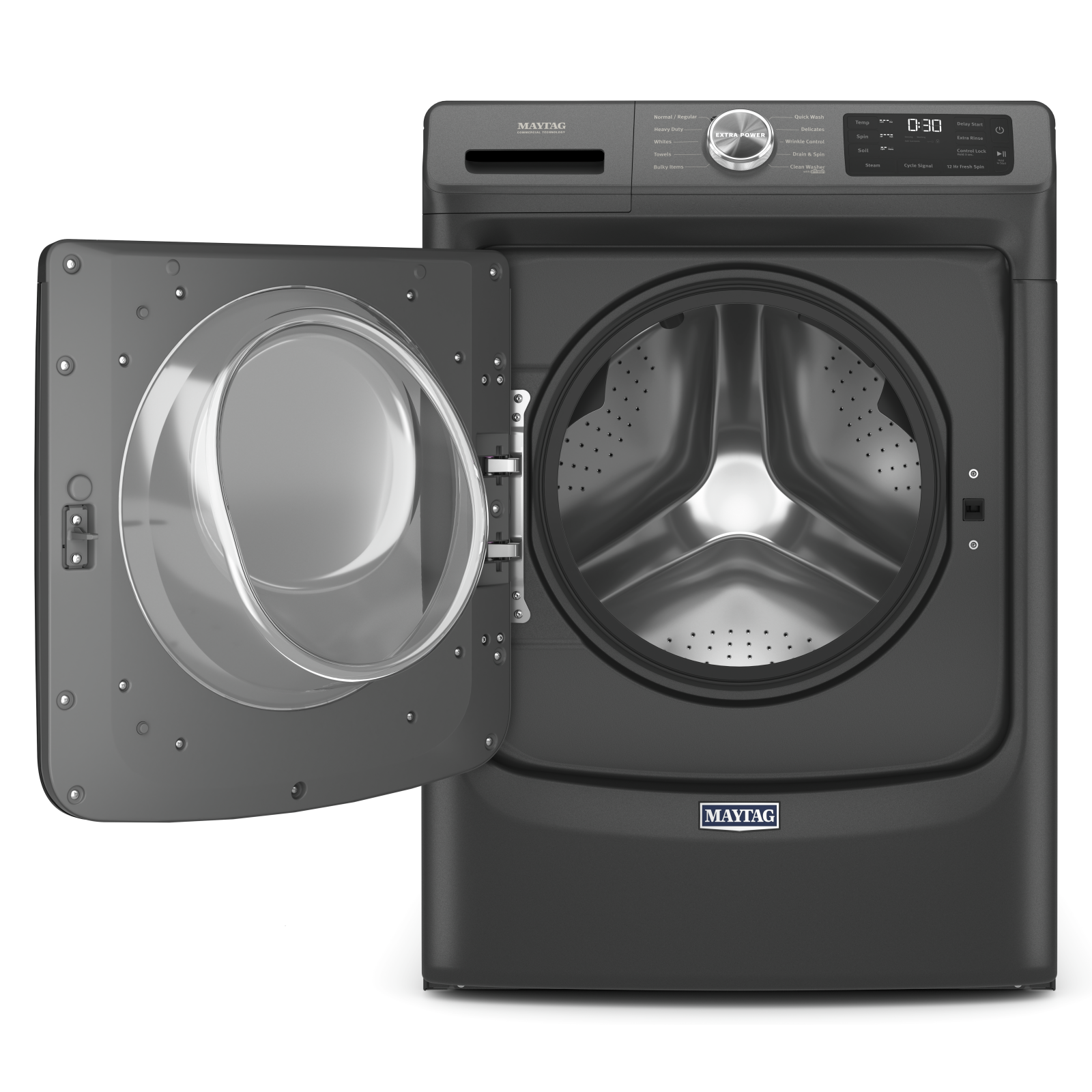 Maytag - 5.2 cu. Ft Front Load Washer in Black - MHW5630MBK