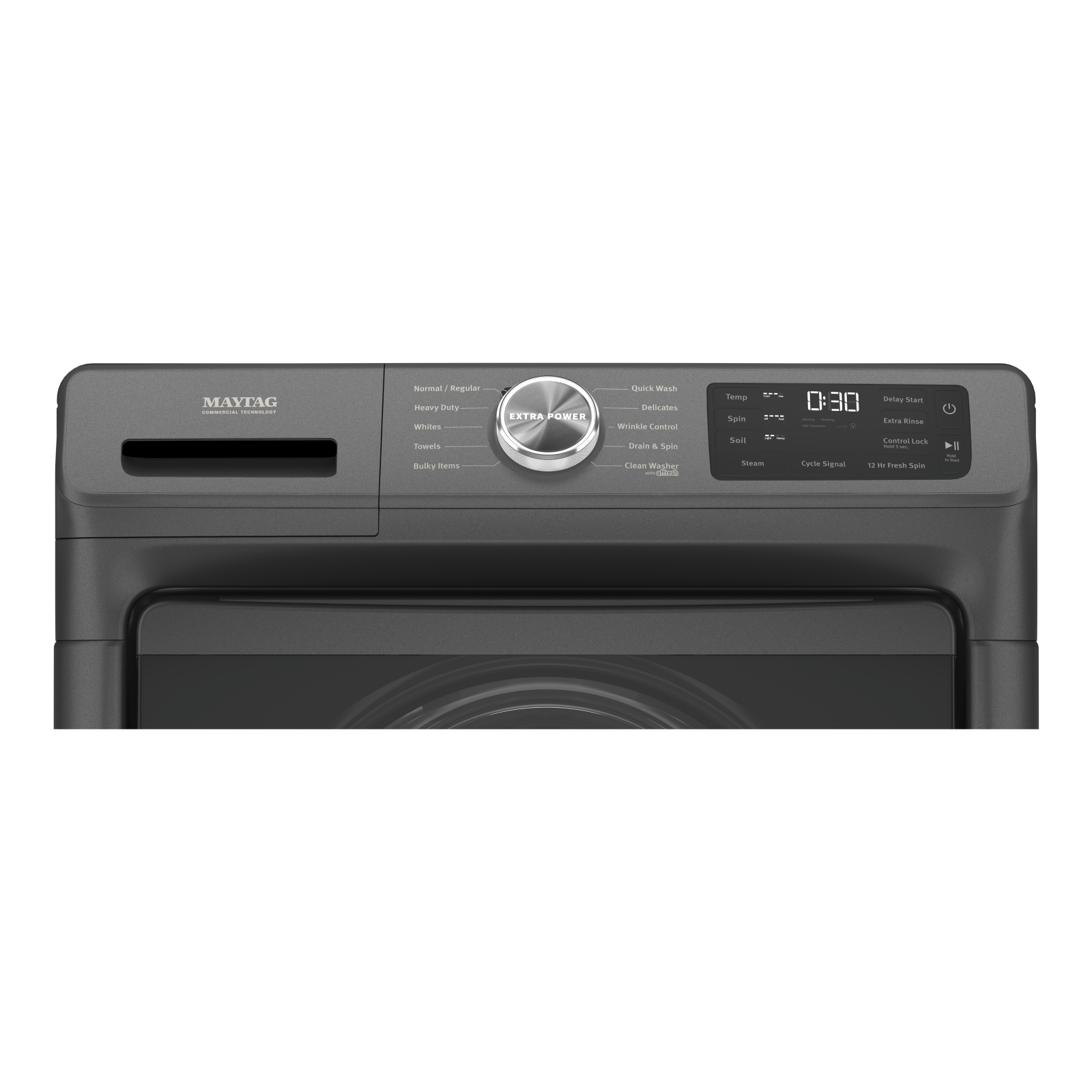 Maytag - 5.2 cu. Ft Front Load Washer in Black - MHW5630MBK