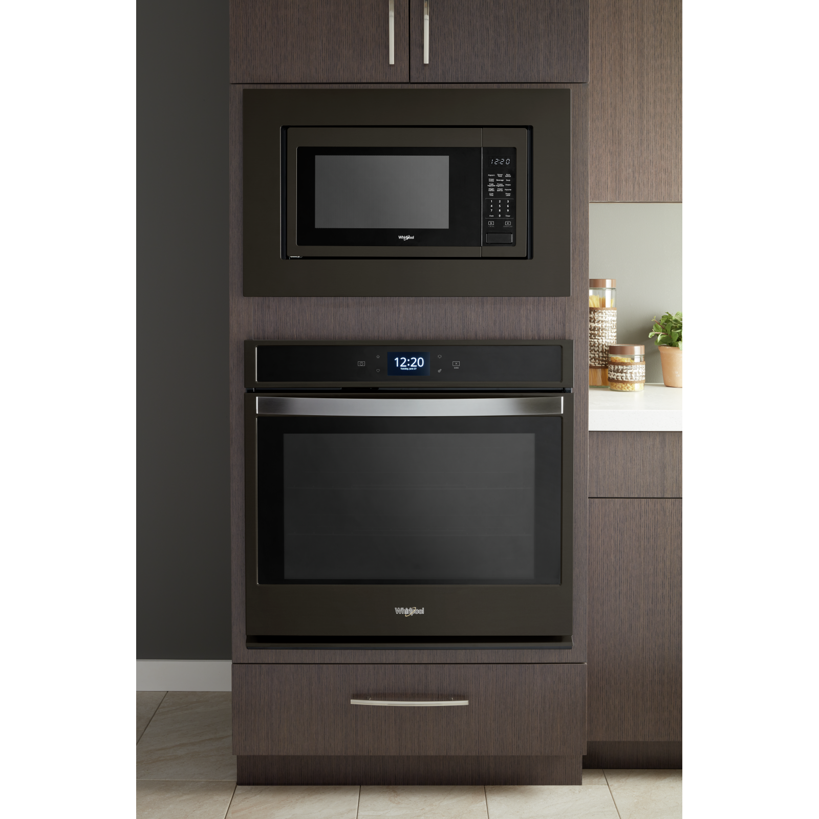 Whirlpool - 30 inch Microwave Trim Kit Accessory in Black Stainless - MK2160AV