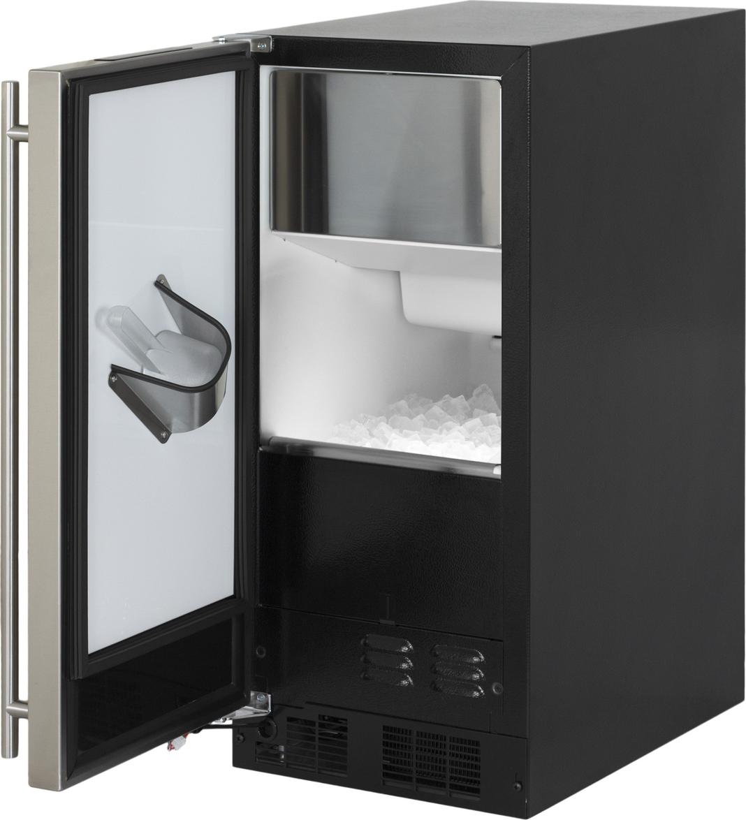 Marvel - 14.875 Inch Ice Maker in Black - ML15CPS1LB