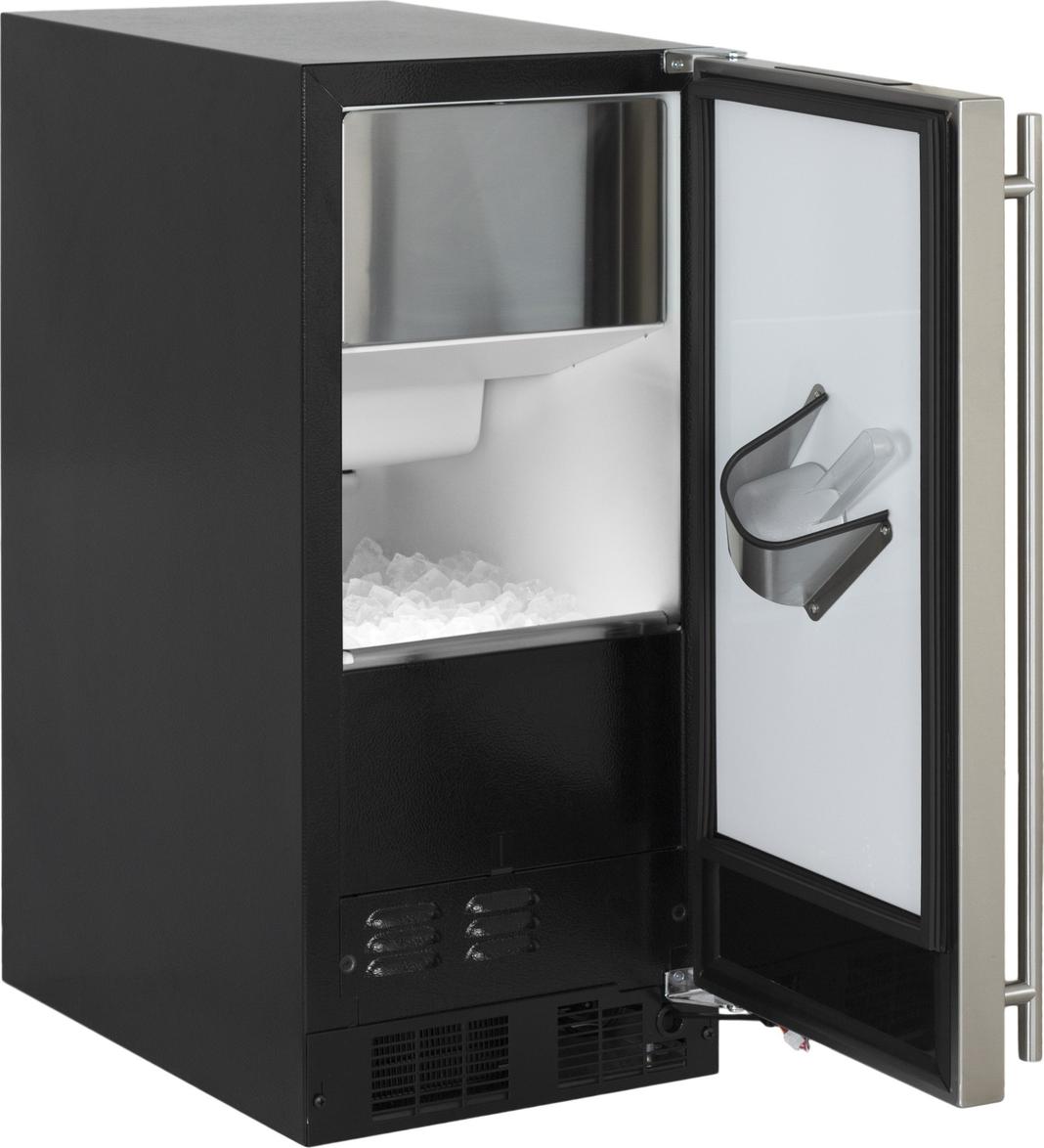 Marvel - 14.875 Inch Ice Maker in Black - ML15CPS1RB