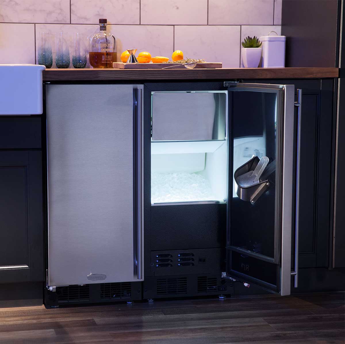 Marvel - 14.875 Inch Ice Maker in Stainless - ML15CPS1RS