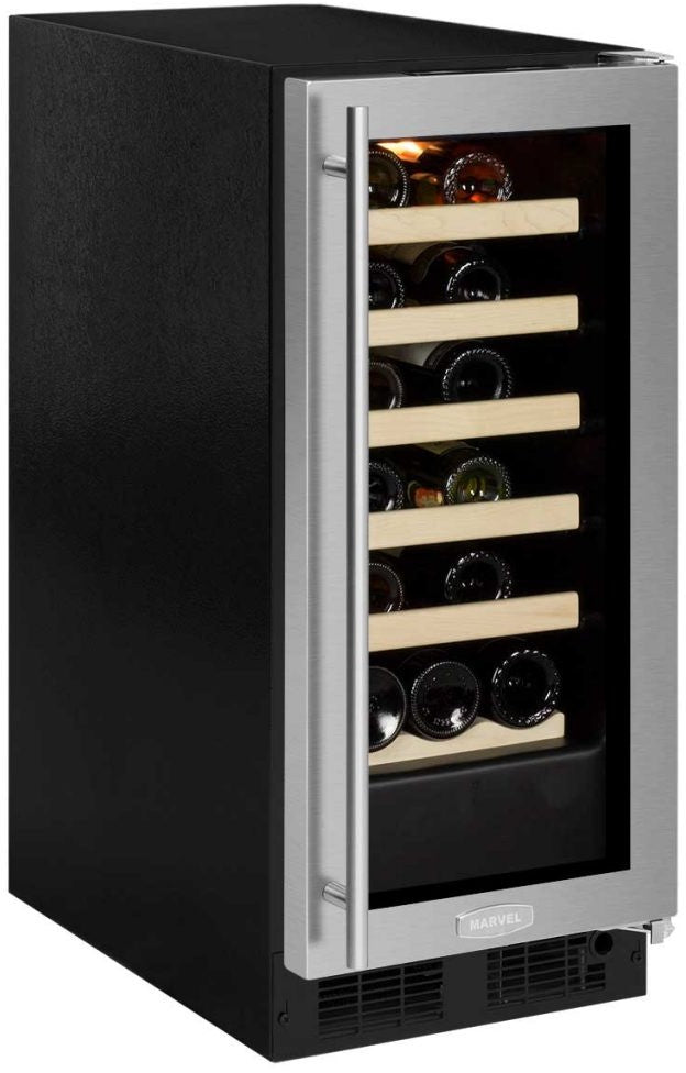 Marvel - 14.875 Inch 2.86 cu. ft Built In / Integrated Wine Refrigerator in Stainless - ML15WSG0RS