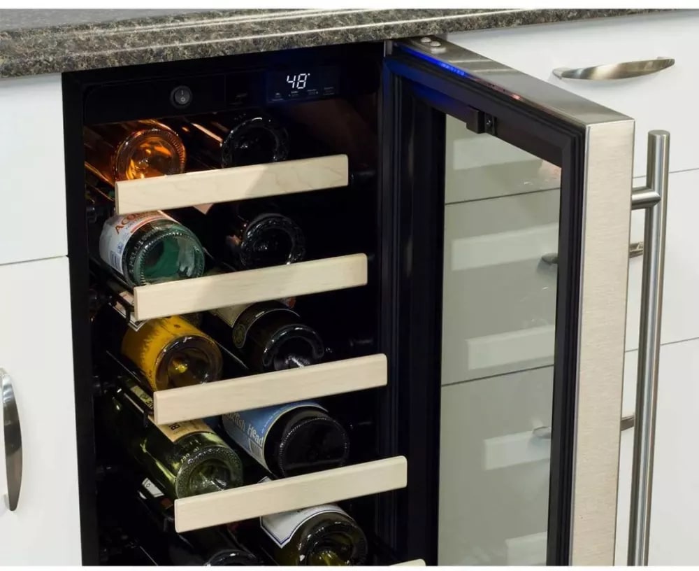 Marvel - 14.875 Inch 2.86 cu. ft Built In / Integrated Wine Refrigerator in Stainless - ML15WSG0RS