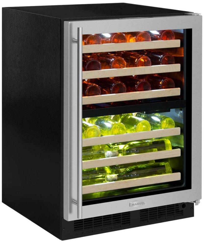 Marvel - 23.875 Inch 4.9 cu. ft Built In / Integrated Wine Fridge in Stainless - ML24WDG3RS