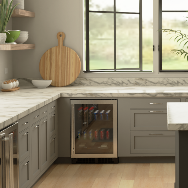 Marvel - 23.875 Inch 5.5 cu. ft Built In / Integrated Beverage Centre Refrigerator in Stainless - MLBV224-SG01A