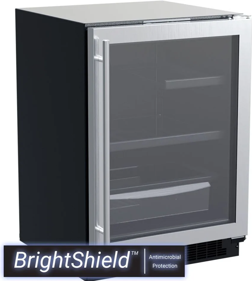 Marvel - 24 Inch 5.3 cu. ft Under Counter Fridge Refrigerator in Stainless - MLRE224-SG81A