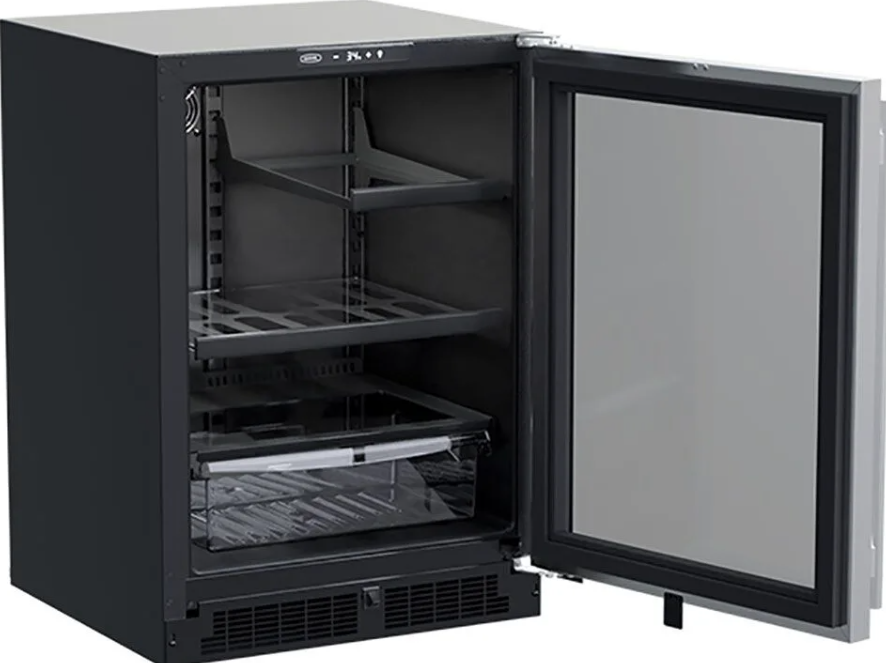 Marvel - 24 Inch 5.3 cu. ft Under Counter Fridge Refrigerator in Stainless - MLRE224-SG81A