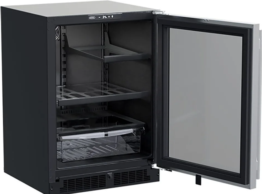 Marvel - 24 Inch 5.3 cu. ft Under Counter Fridge Refrigerator in Stainless - MLRE224-SS81A