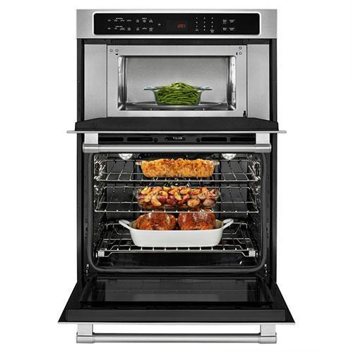 Maytag - 5 cu. ft Combination Wall Oven in Stainless - MMW9730FZ