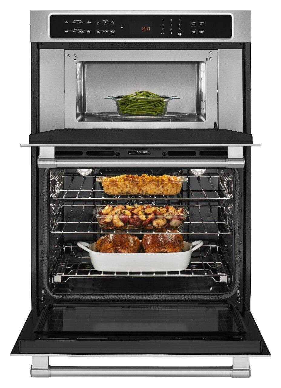 Maytag - 5 cu. ft Combination Wall Oven in Stainless - MMW9730FZ