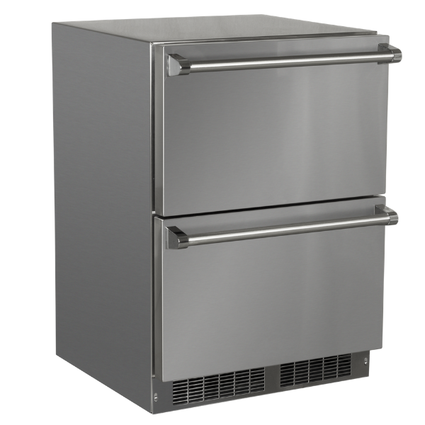 Marvel - 23.875 Inch 5 cu. ft Built In / Integrated Outdoor Fridge Refrigerator Drawer in Stainless - MODR224-SS71A