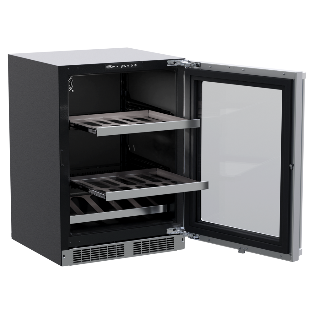 Marvel - 23.875 Inch 5.5 cu. ft Built In / Integrated Beverage Centre Refrigerator in Stainless - MPBV424-SG31A