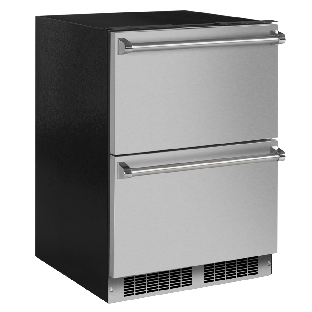 Marvel - 23.875 Inch 5 cu. ft Built In / Integrated Fridge Drawer Refrigerator in Stainless - MPDR424-SS71A