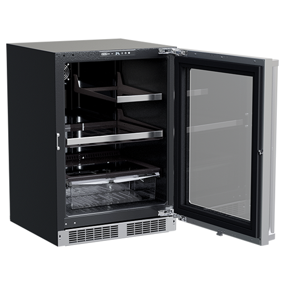 Marvel - 23.875 Inch 5.5 cu. ft Built In / Integrated Undercounter Refrigerator in Stainless - MPRE424-SG31A