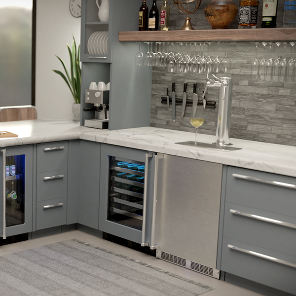 Marvel - 23.875 Inch 5.2 cu. ft Built In / Integrated Wine Fridge Refrigerator in Panel Ready - MPWC424-IG31A