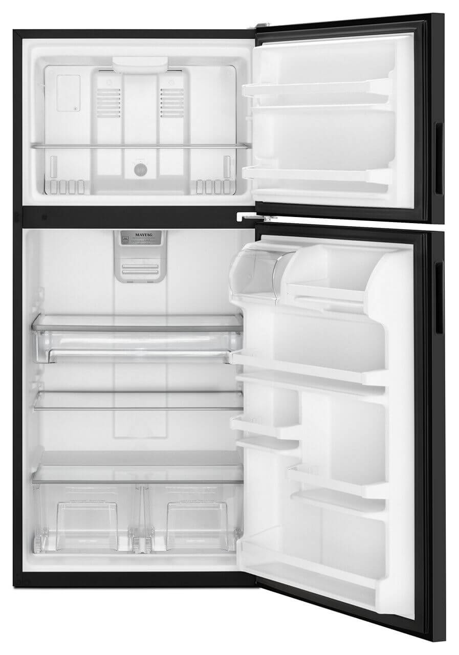 Maytag - 29.75 Inch 18.15 cu. ft Top Mount Refrigerator in Black - MRT118FFFE
