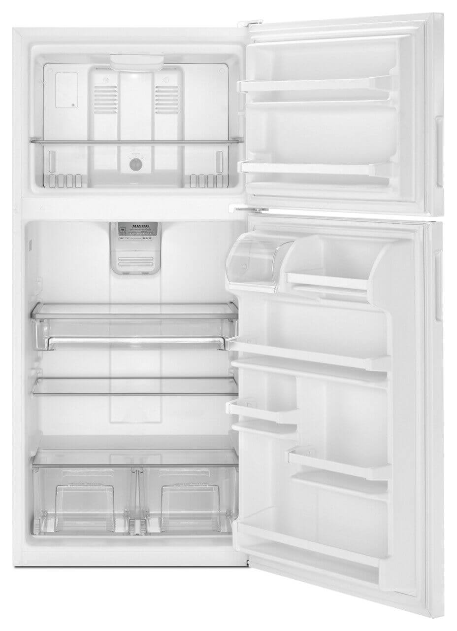 Maytag - 29.75 Inch 18.15 cu. ft Top Mount Refrigerator in White - MRT118FFFH