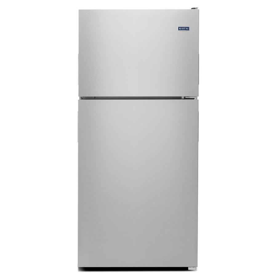 Maytag - 29.75 Inch 18.15 cu. ft Top Mount Refrigerator in Stainless - MRT118FFFZ