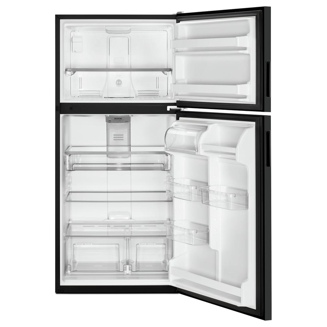 Maytag - 32.75 Inch 20.5 cu. ft Top Mount Refrigerator in Black - MRT311FFFE
