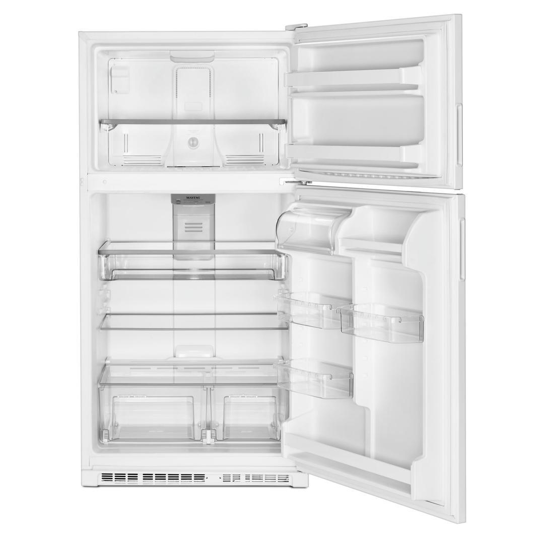 Maytag - 32.75 Inch 20.5 cu. ft Top Mount Refrigerator in White - MRT311FFFH