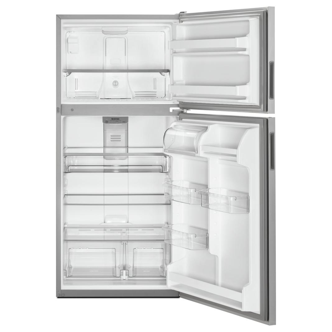 Maytag - 32.75 Inch 20.5 cu. ft Top Mount Refrigerator in Stainless - MRT311FFFZ
