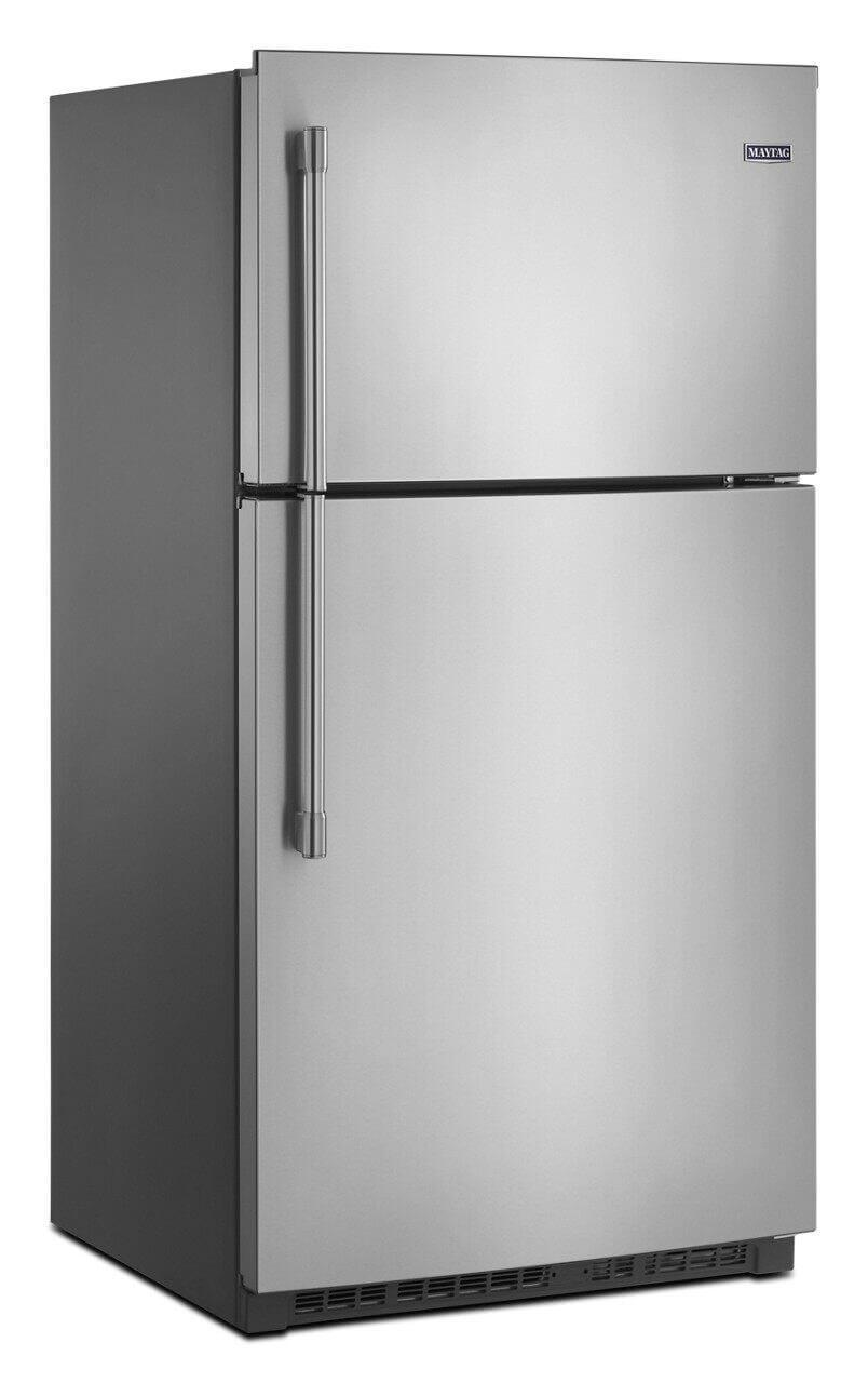 Maytag - 32.75 Inch 21.24 cu. ft Top Mount Refrigerator in Stainless - MRT711SMFZ