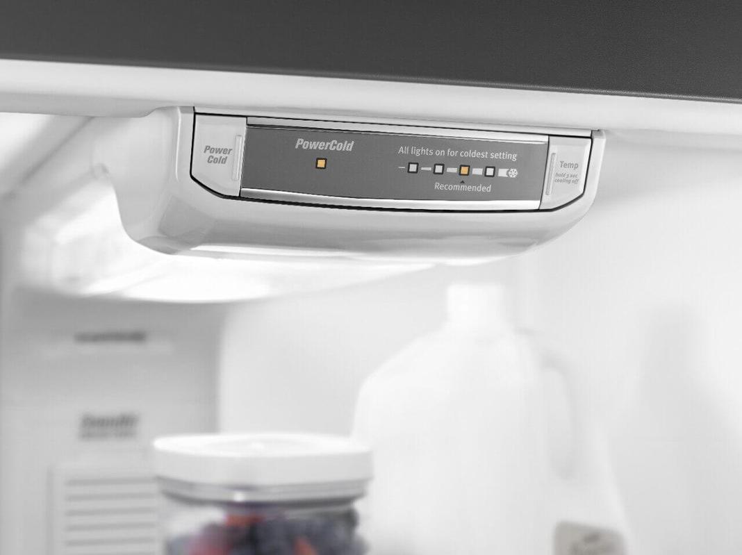 Maytag - 32.75 Inch 21.24 cu. ft Top Mount Refrigerator in Stainless - MRT711SMFZ