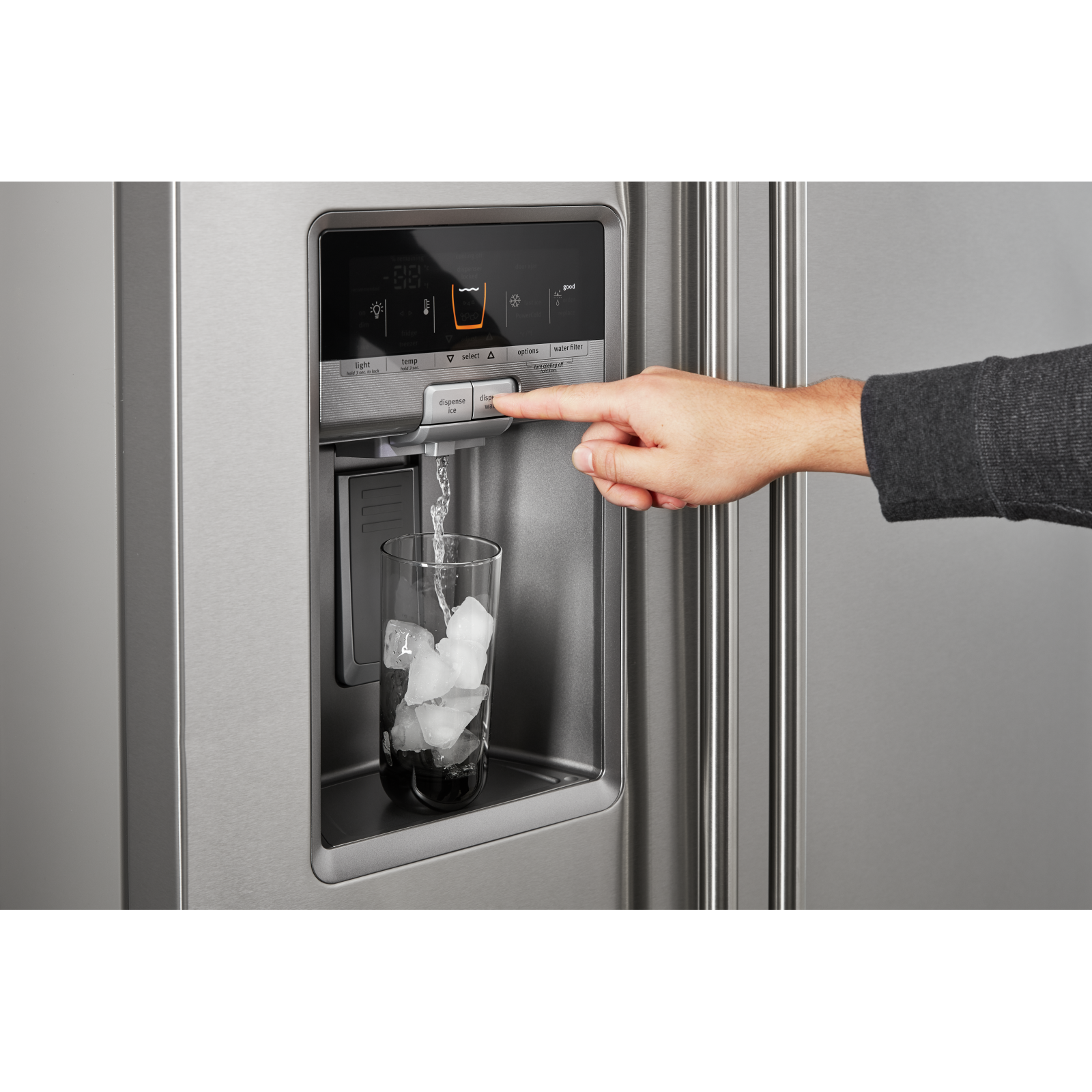 Maytag - 36 Inch 20.6 cu. ft Side by Side Refrigerator in Stainless - MSC21C6MFZ