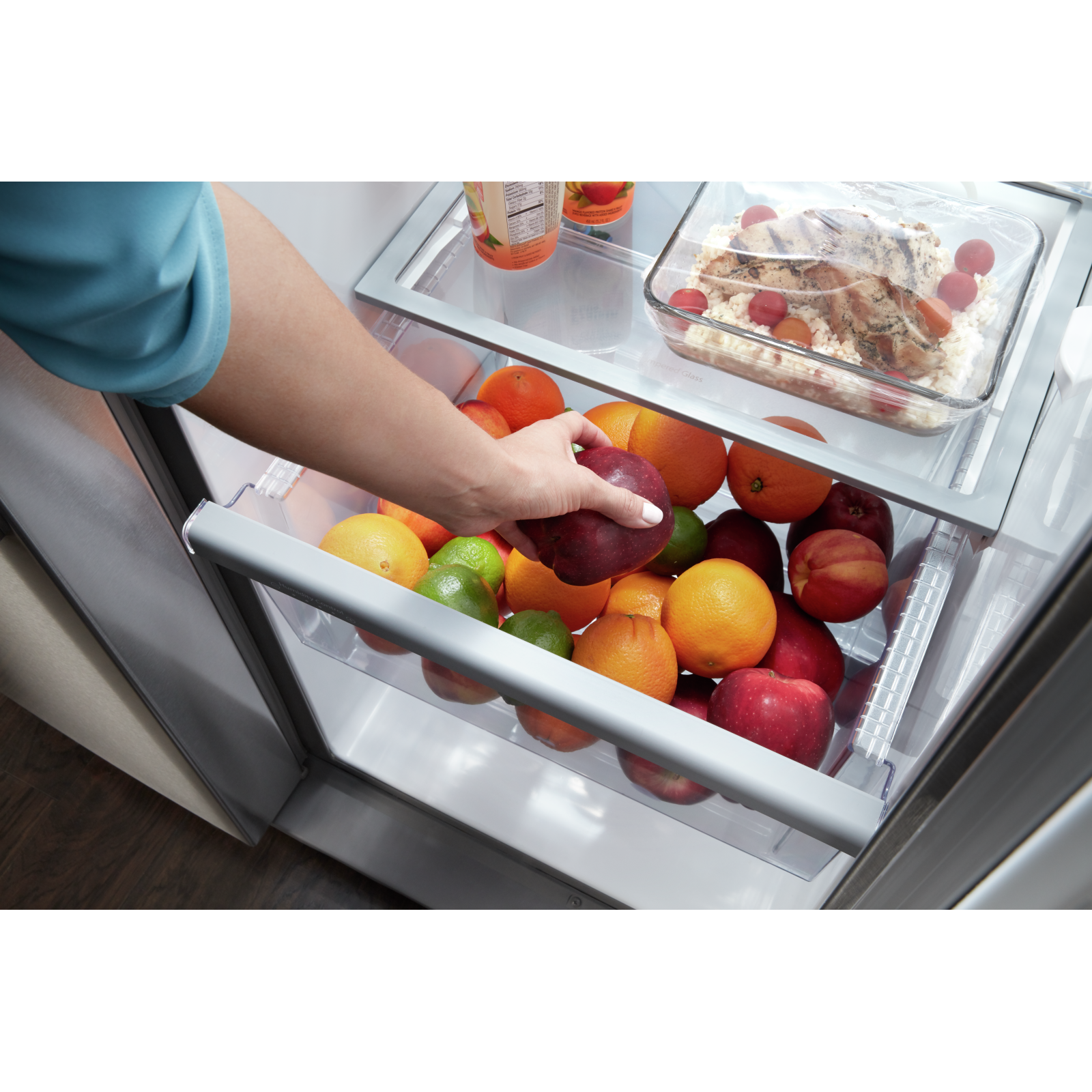 Maytag - 36 Inch 20.6 cu. ft Side by Side Refrigerator in Stainless - MSC21C6MFZ