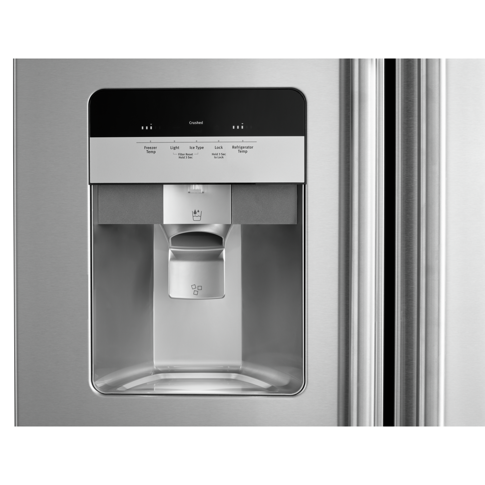 Maytag - 35.875 Inch 24.5 cu. ft Side by Side Refrigerator in Stainless - MSS25C4MGZ