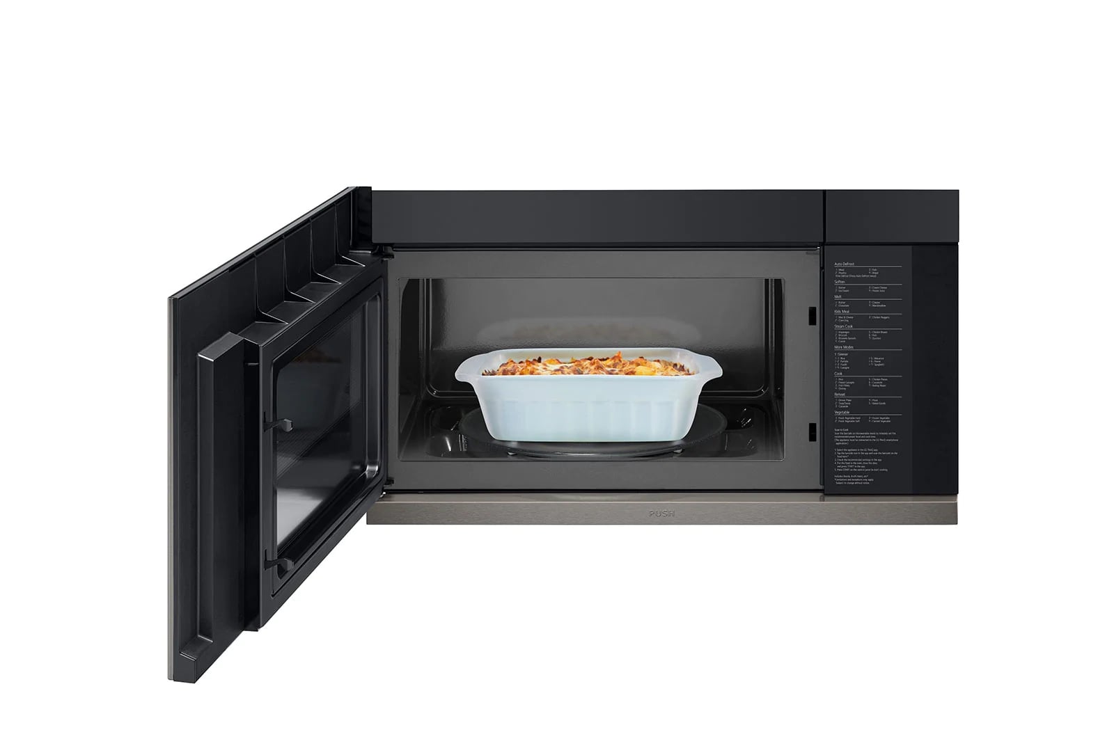 LG - 2.1 cu. Ft Over the range Microwave in Black Stainless - MVEL2137D