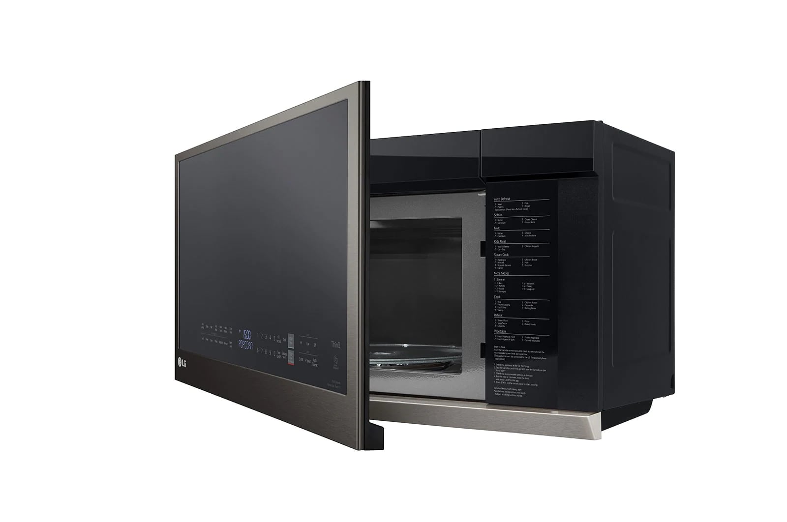 LG - 2.1 cu. Ft Over the range Microwave in Black Stainless - MVEL2137D