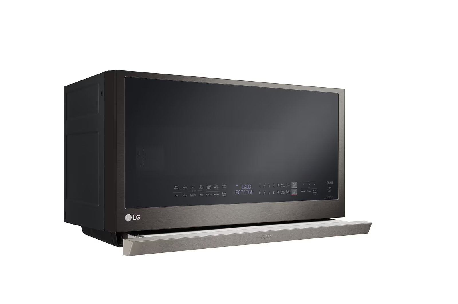 LG - 2.1 cu. Ft Over the range Microwave in Black Stainless - MVEL2137D