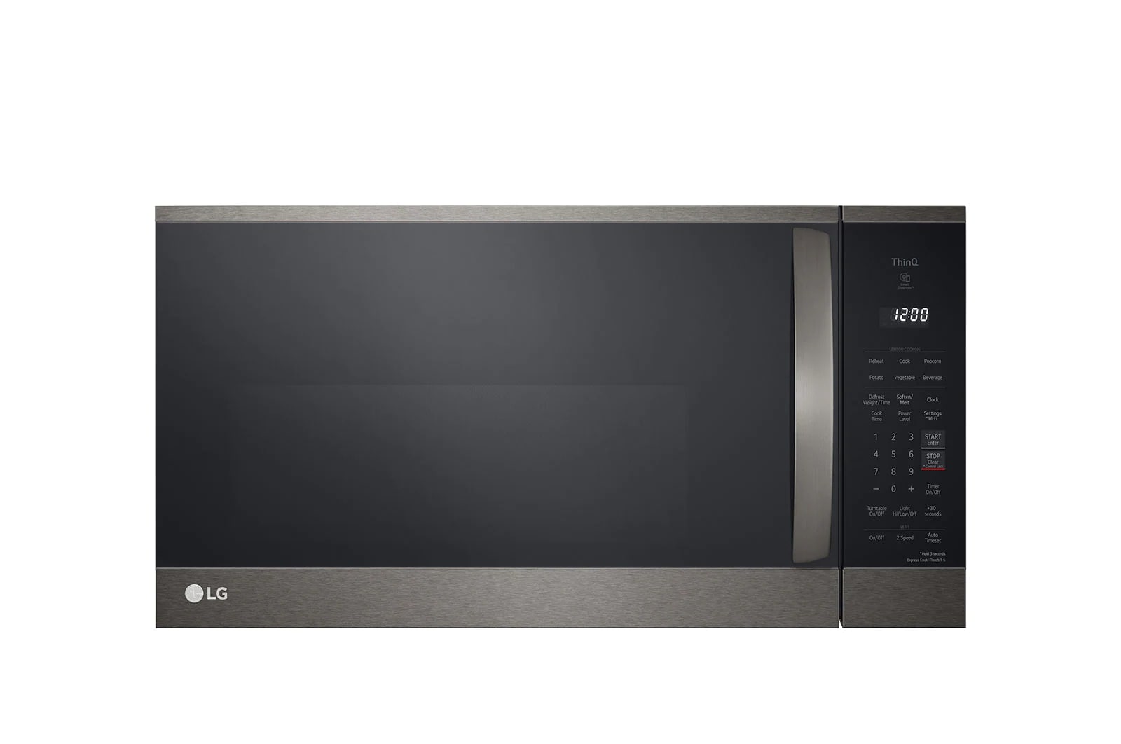 LG - 1.8 cu. Ft Over the range Microwave in Black Stainless - MVEM1825D