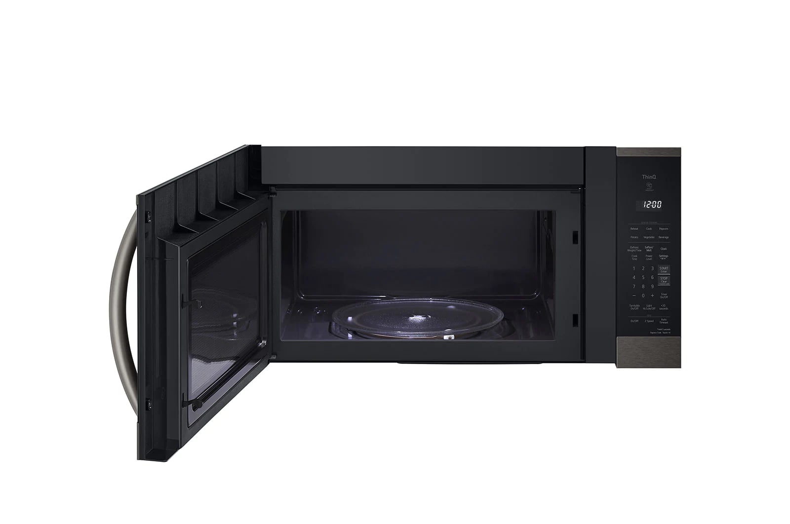 LG - 1.8 cu. Ft Over the range Microwave in Black Stainless - MVEM1825D