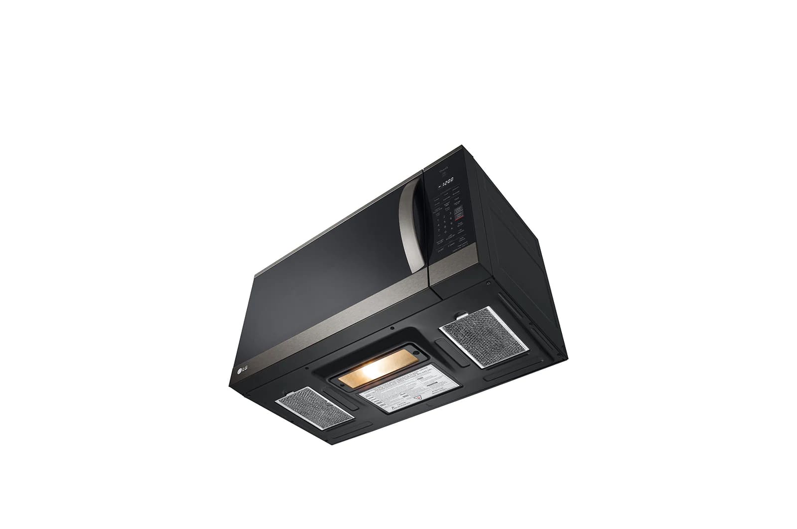 LG - 1.8 cu. Ft Over the range Microwave in Black Stainless - MVEM1825D