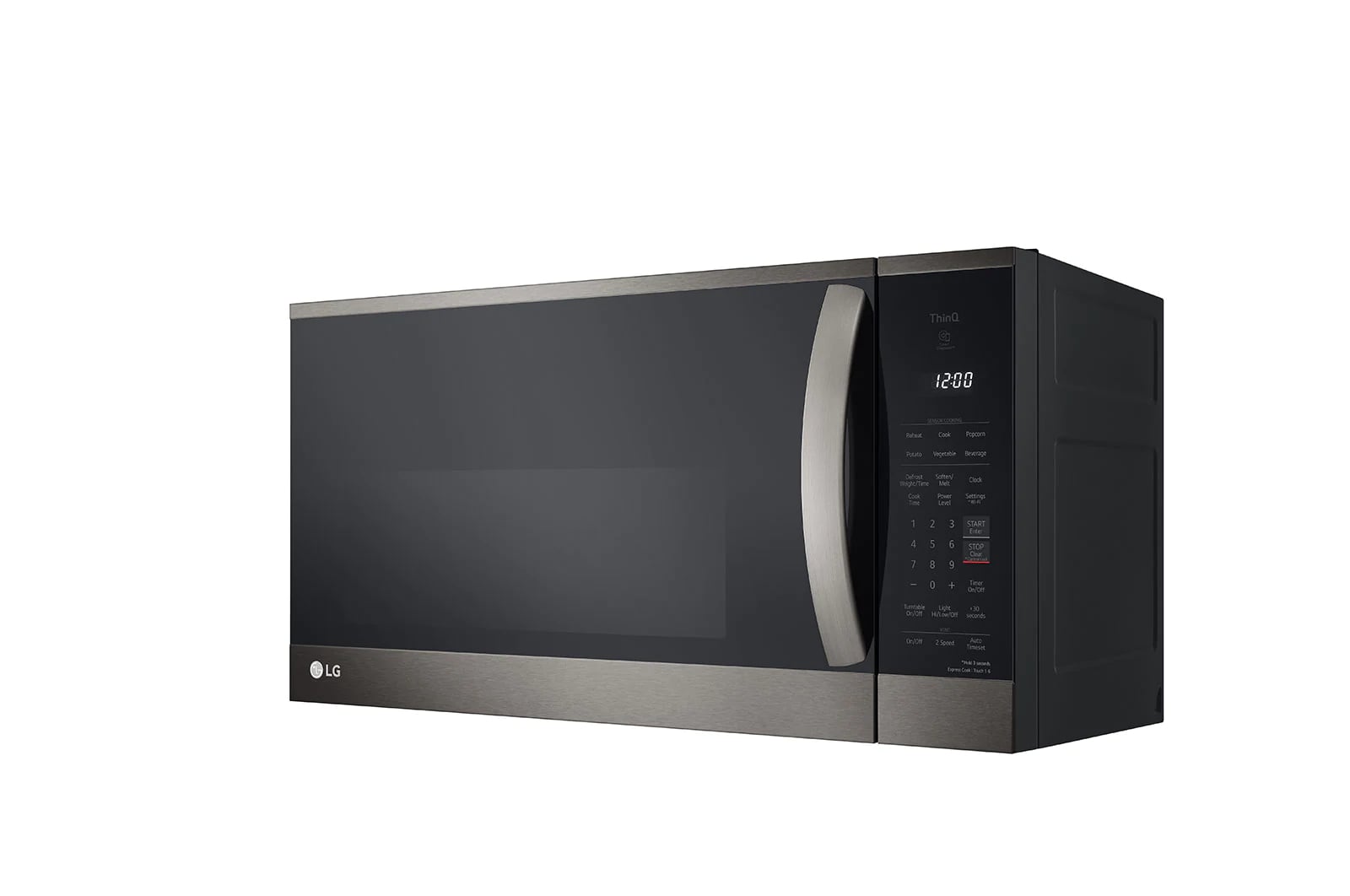 LG - 1.8 cu. Ft Over the range Microwave in Black Stainless - MVEM1825D